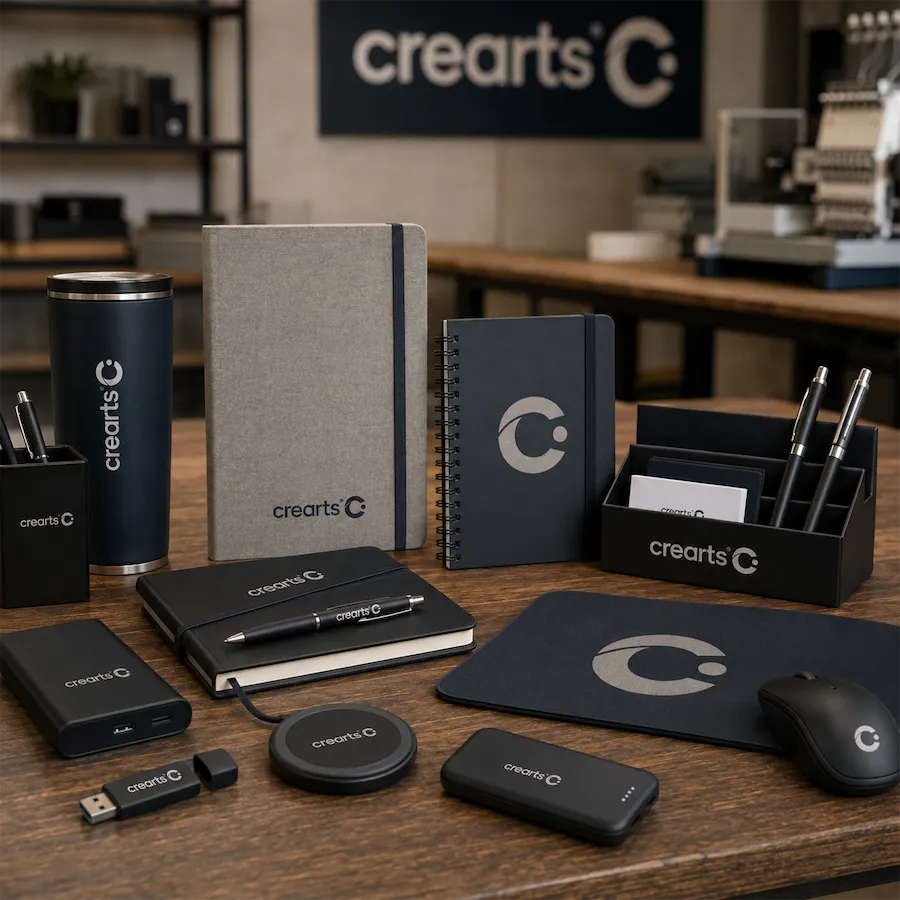 Regalos de oficina personalizados: libretas, bolígrafos, USB, power banks