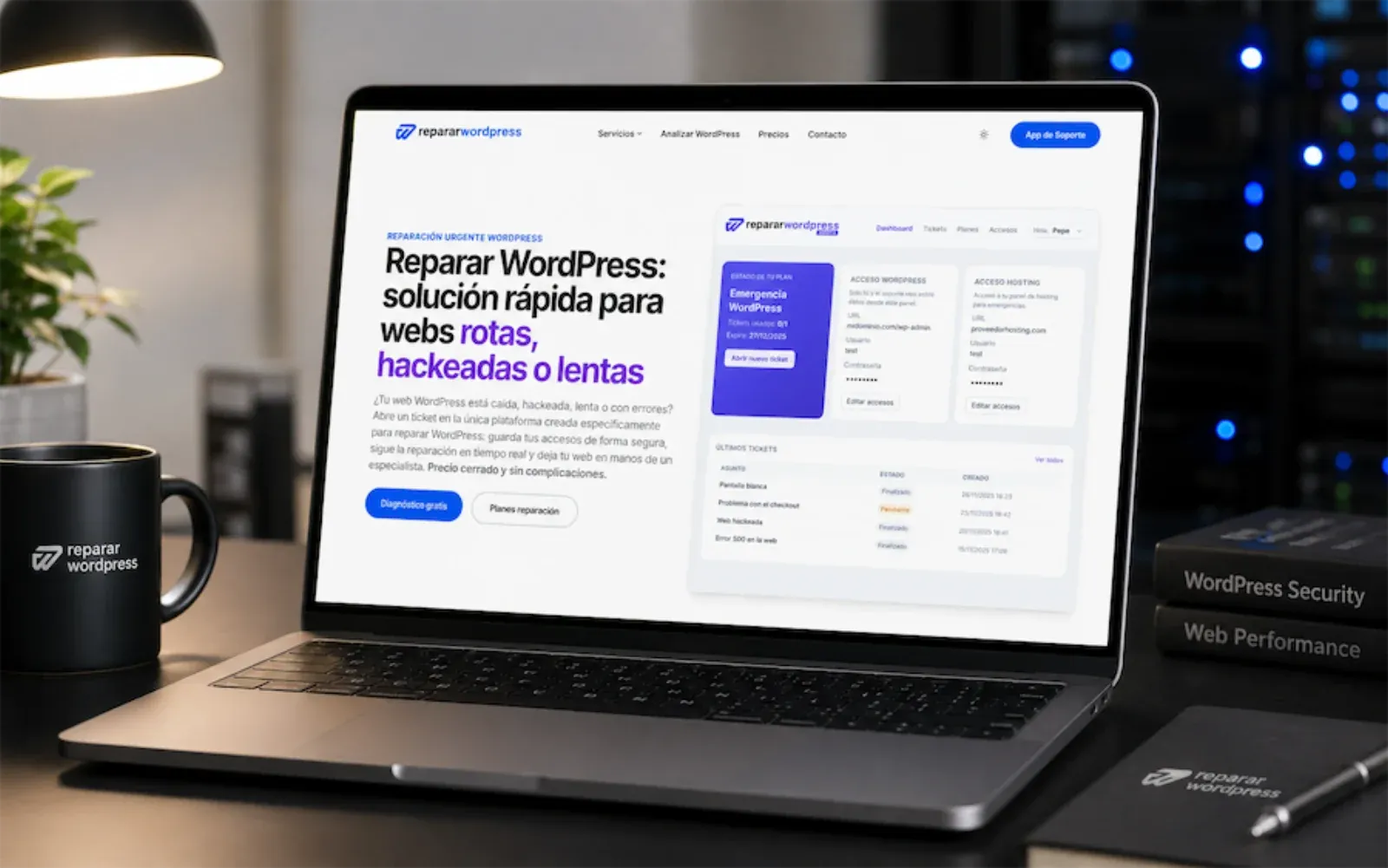 Reparar Wordpress — proyecto Crearts