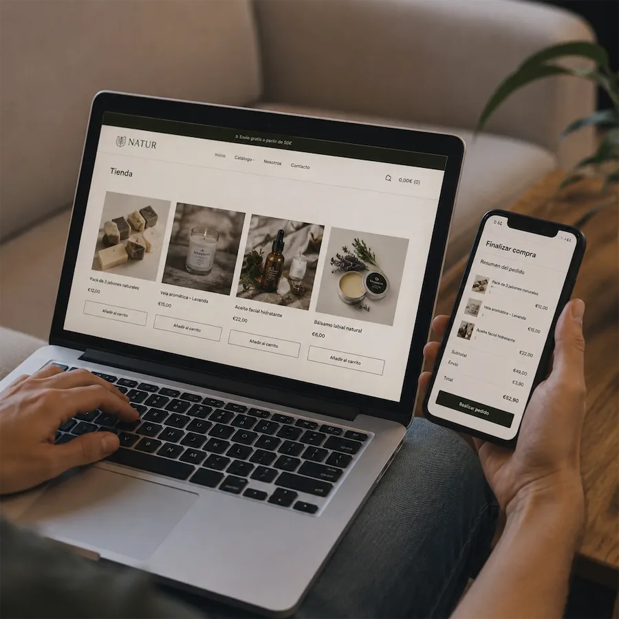 Botigues online WooCommerce desenvolupades per Crearts a Barcelona